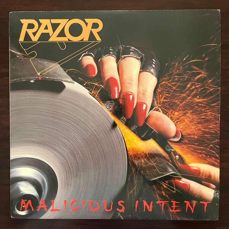 Razor - Malicious Intent Vinyl LP Rare 1986 Canadian Press Thrash Speed Metal