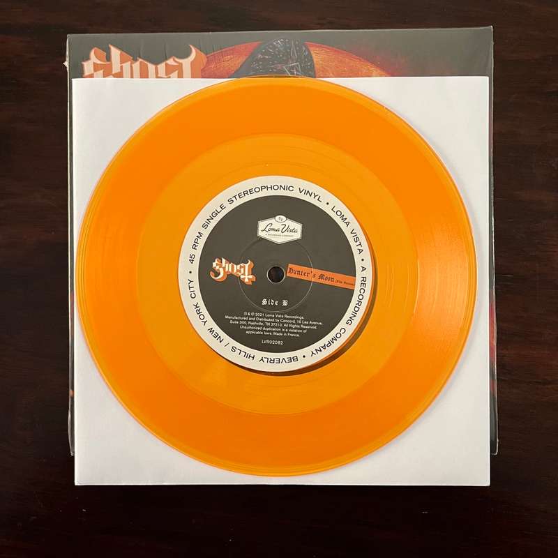Ghost - Hunters Moon Vinyl 7 Inch Single Rare Ltd Mailorder Halloween Kills Orange Variant