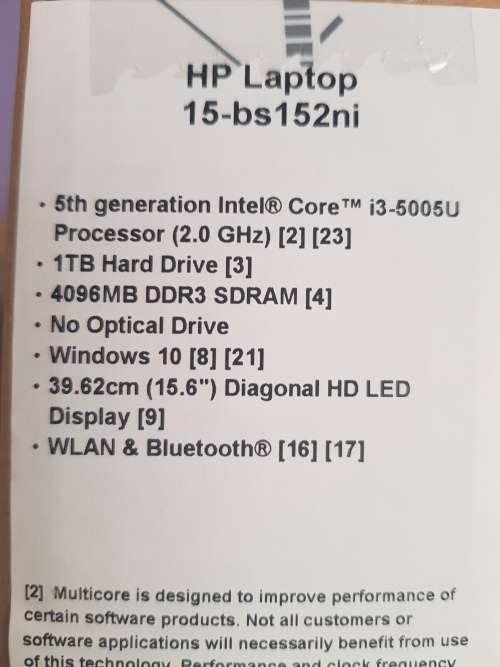 HP 15 Intel i3-5005U Windows 10 Home 15.6" Notebook, Jet Black