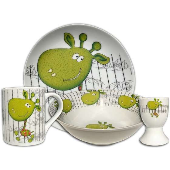 Abi Rose 4 Piece Children's Breakfast Set