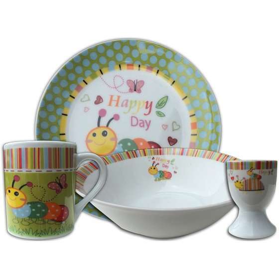 Abi Rose 4 Piece Children's Breakfast Set
