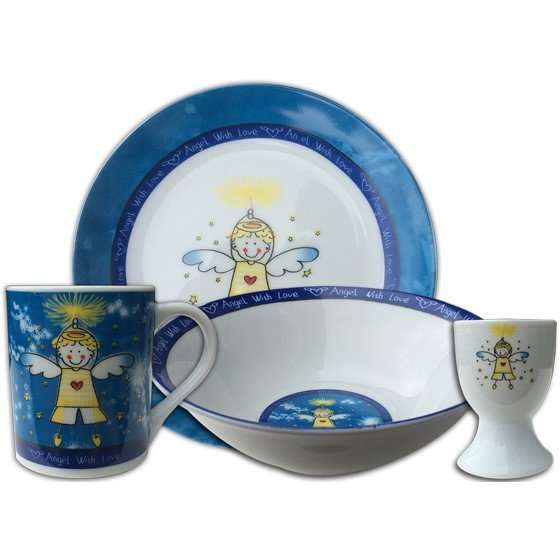 Abi Rose 4 Piece Children's Breakfast Set