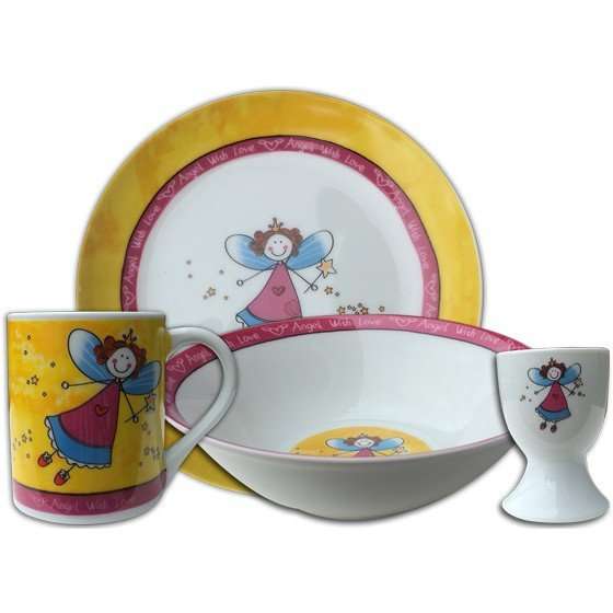 Abi Rose 4 Piece Children's Breakfast Set