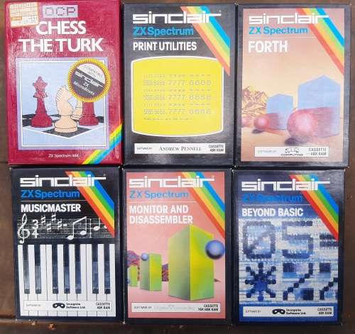 ZX SPECTRUM with tapes and books