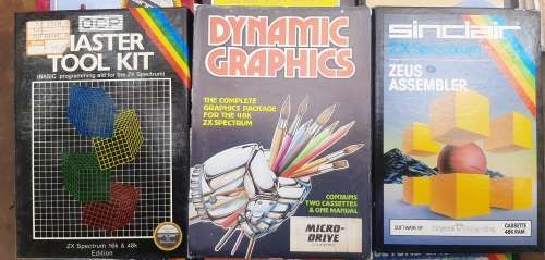 ZX SPECTRUM with tapes and books