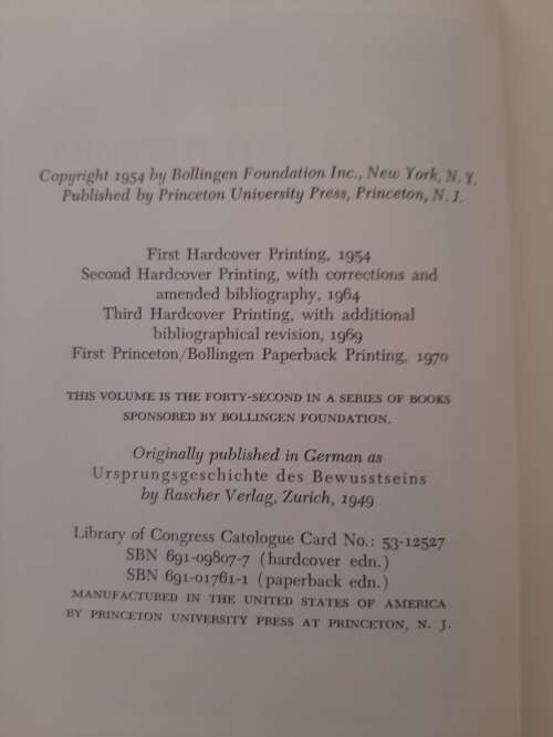 The Origins and History of Conciousness - Erich Neumann