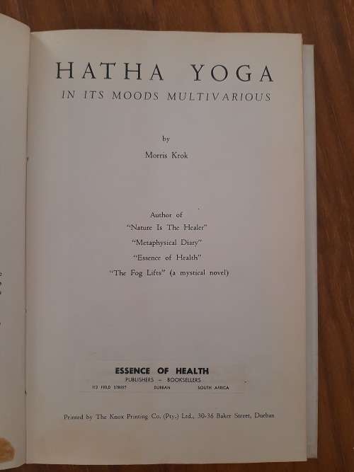 Hatha YogaIn Its Moods MultivariousMorris Krok