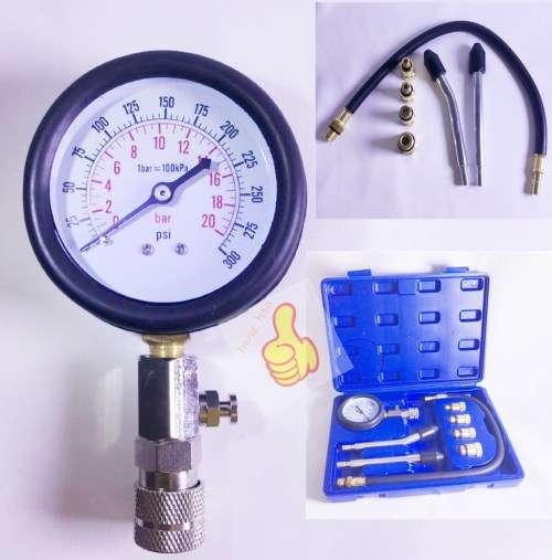 ENG:9pcs  Petrol engine compression tester set