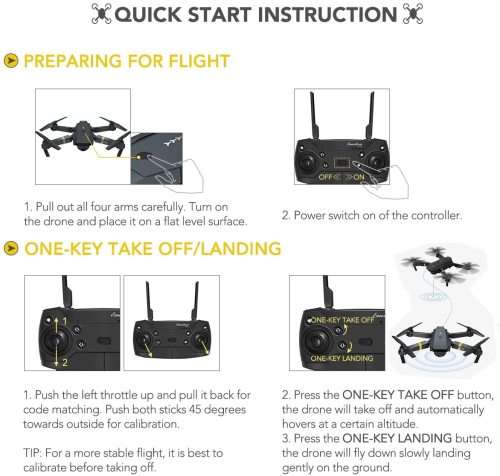 Quadcopter drone with camera real-time video