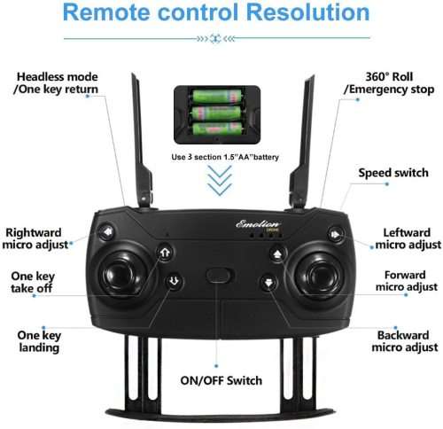 Quadcopter drone with camera real-time video