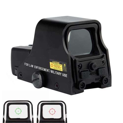Holographic Reflex Red Green Dot Sight Outdoor Hunting Rifle Scope Brightness Adjustable