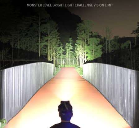 5LED with Built-in 18650 Battery USB Rechargeable Portable Flashlight Headlamp