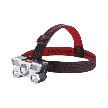 5LED with Built-in 18650 Battery USB Rechargeable Portable Flashlight Headlamp
