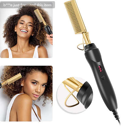 2-in-1 hot comb hair straightener