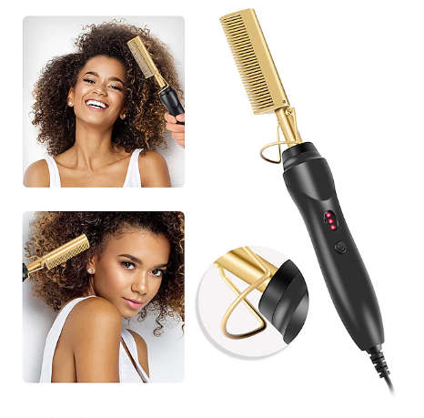 2-in-1 hot comb hair straightener