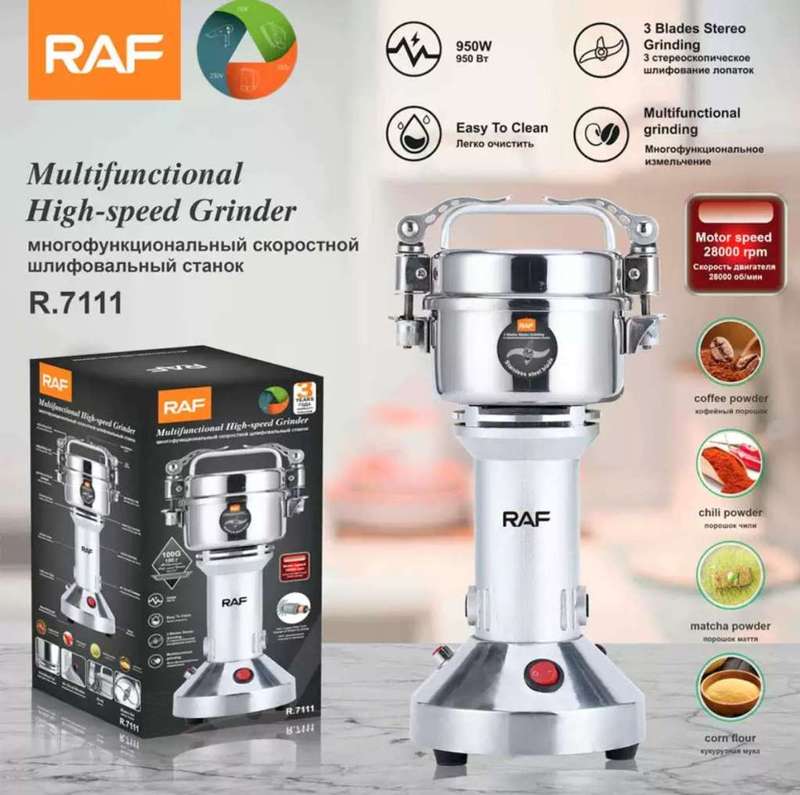 High Speed Multifunctional Grinder - 28000rpm - 3 blade stereo grinding