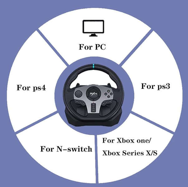 PXN Gaming Racing Steering Wheel V9 Xbox Steering Wheel 270/900° Car Simulation