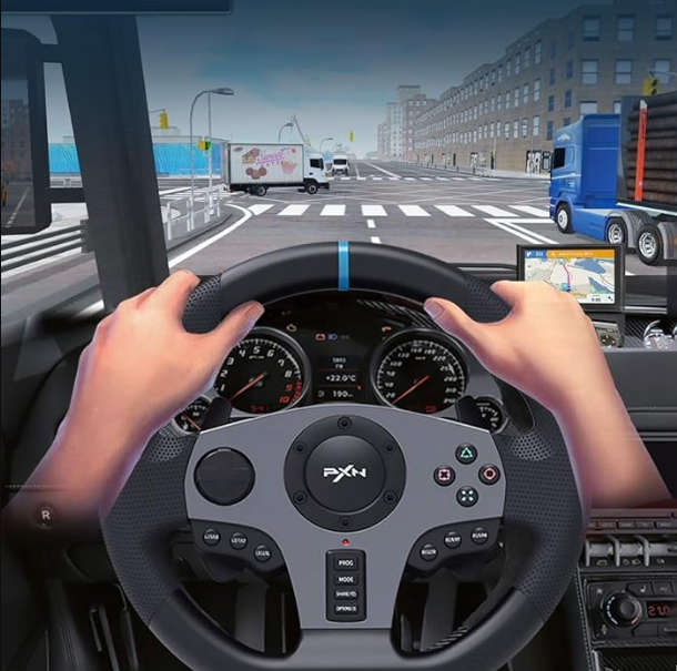 PXN Gaming Racing Steering Wheel V9 Xbox Steering Wheel 270/900° Car Simulation
