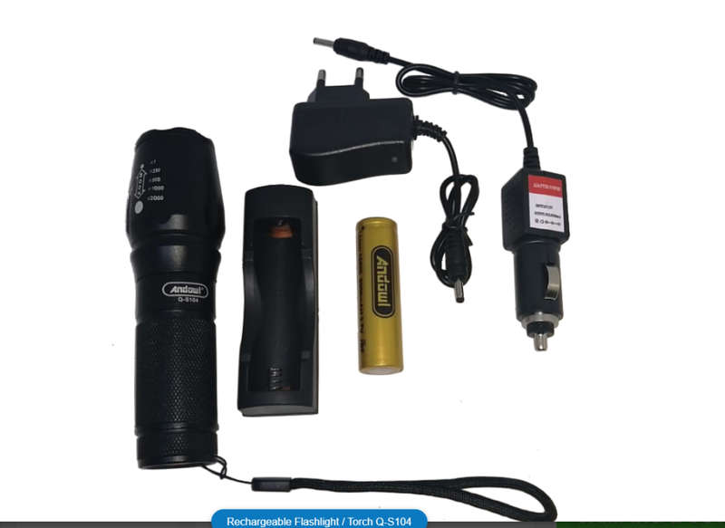 Rechargeable Flashlight / Torch Q-S104