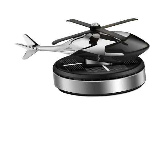 Car Helicopter Air Freshener Solar Power Plane Dashboard Perfume Decoration
