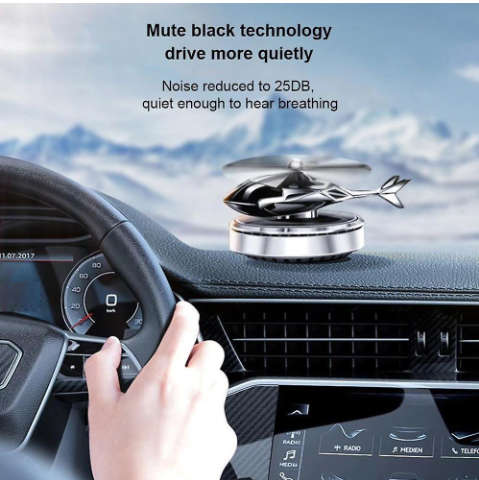 Car Helicopter Air Freshener Solar Power Plane Dashboard Perfume Decoration