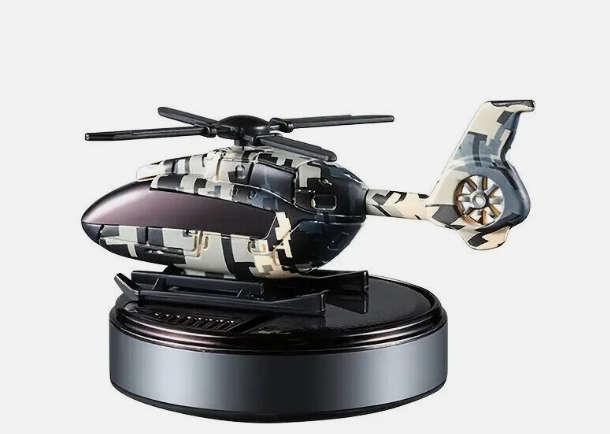Car Helicopter Air Freshener Solar Power Plane Dashboard Perfume Decoration