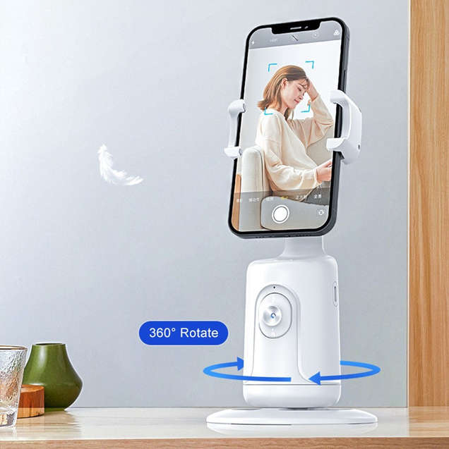 Auto Face Tracking Tripod 360-Degree Rotation Phone Camera Mount