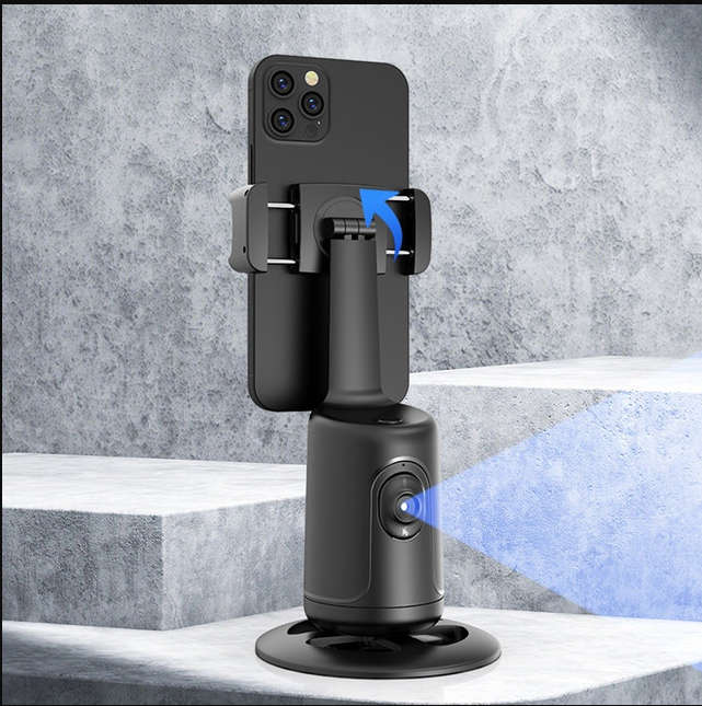 Auto Face Tracking Tripod 360-Degree Rotation Phone Camera Mount