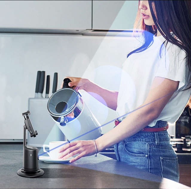 Auto Face Tracking Tripod 360-Degree Rotation Phone Camera Mount