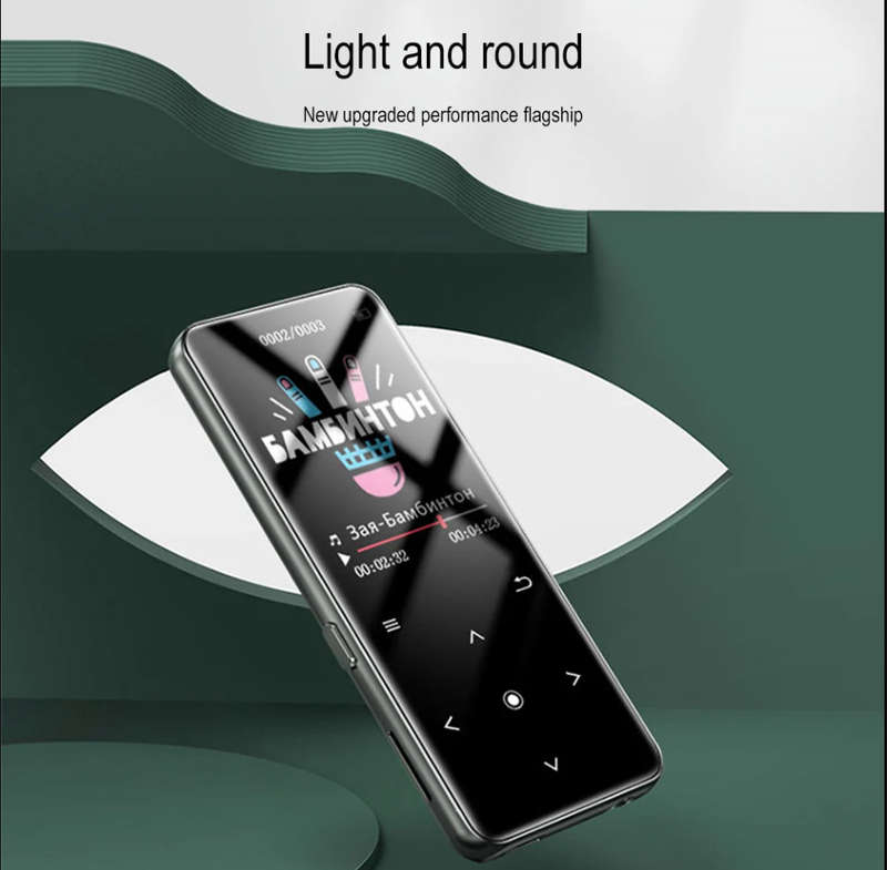 A20 MP3 MP4 MP5 Music Player Bluetooth 5.2 Speaker Mic Touch Key +16g memory