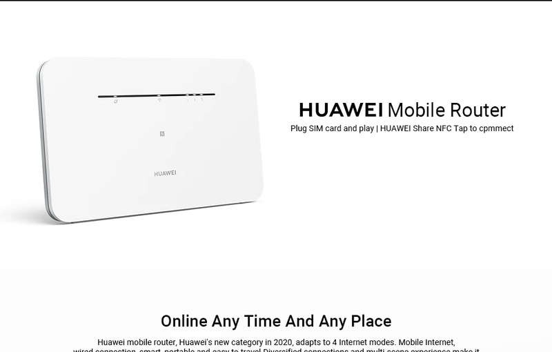 HUAWEI 4G Mobile Router B311B-853 NANO SIM Card Slot Fixed Line Cat 4 300Mbps Access Point