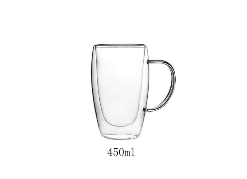 Double Walled 450ml Glass with handle
