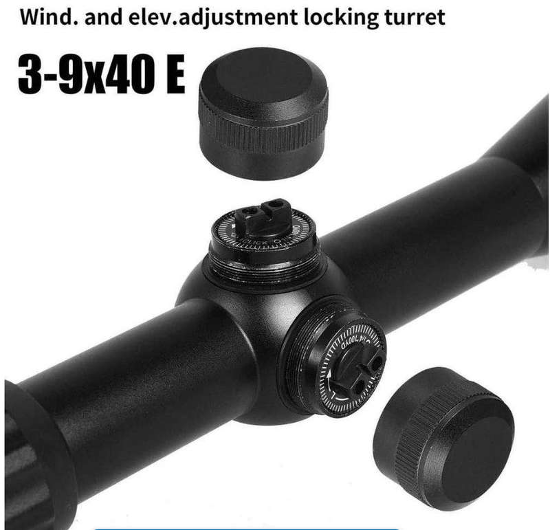 Rifle Scope (3 - 9 X 40 EG) with Scope Rings & Mounts and Scope Lens Caps