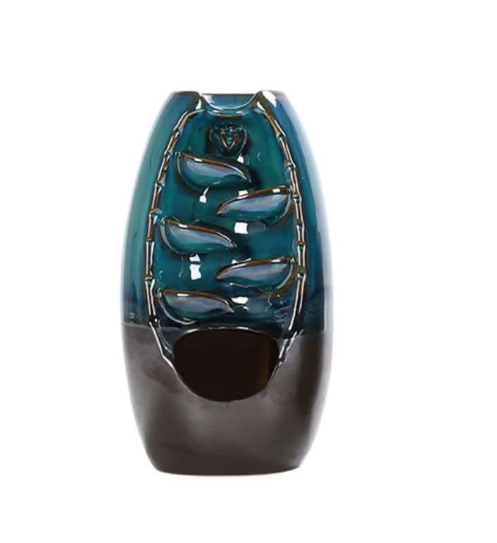 Ceramic Waterfall Backflow Incense Burner with 10 Incense Grain