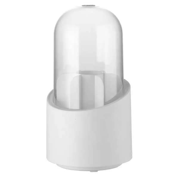 360-Degree Rotating White Cosmetic Storage Box Durable Makeup Organizer
