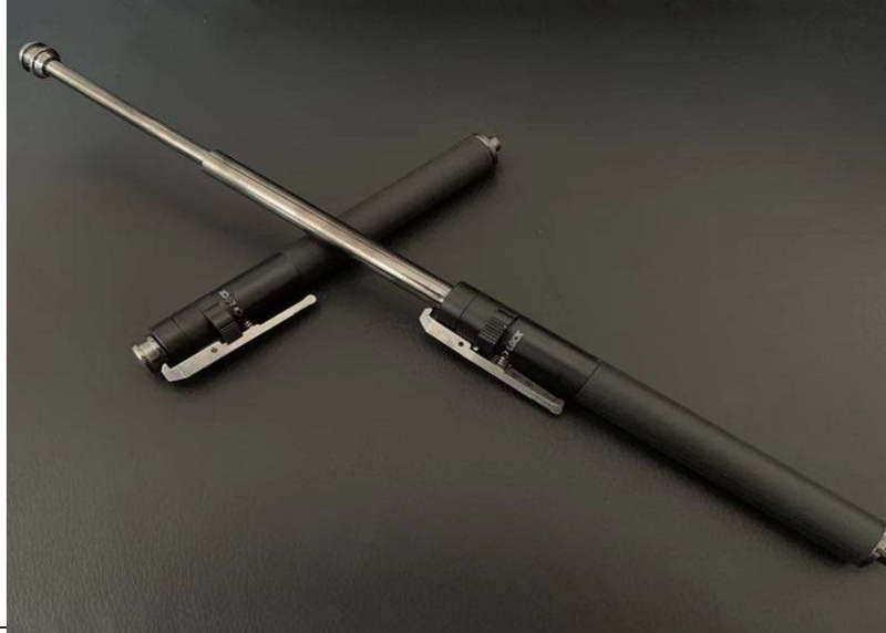 Pocket-Sized Expandable Auto Spring Baton JY-130-black