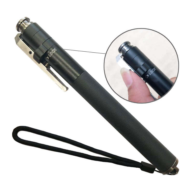 Pocket-Sized Expandable Auto Spring Baton JY-130-black