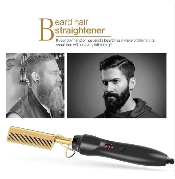 Electric Straight Comb Electric Heating Comb Hair Straightener 2-In-1 Hair Dryer Hair Curlers