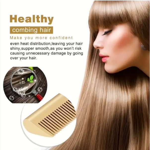 Electric Straight Comb Electric Heating Comb Hair Straightener 2-In-1 Hair Dryer Hair Curlers