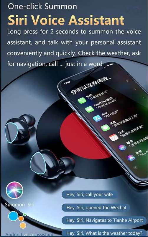 M10 TWS wireless Bluetooth Earphones