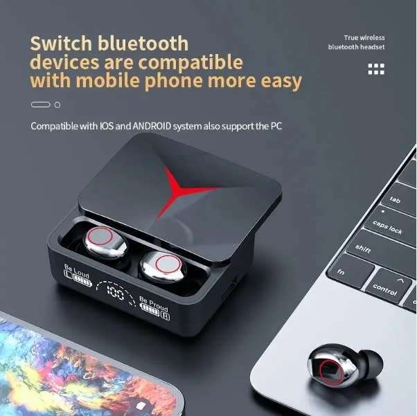 M90 Pro Earbuds Bluetooth Type-C with Power Bank Charging Case