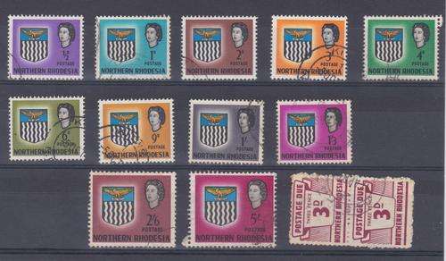 Northern Rhodesia - 1963  Definitive issue part set - Used