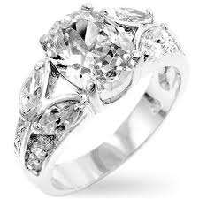 ***  WHITE GOLD PLATE OVAL CUT CZ RING -- R1 NO RESERVE!!