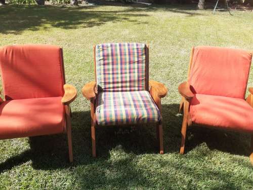 RETRO KIAAT SITTING ROOM CHAIRS  3 AVAILABLE 81CM HEIGHT