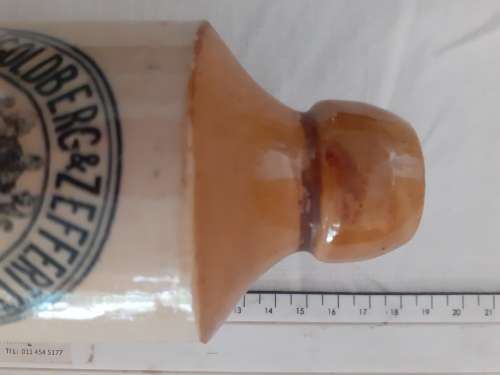 OLD CERAMIC  GINGER BEER BOTTLE  GOLDBERG and ZEFFERTTS
