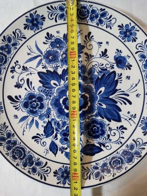 STUNNING BIG  BLUE DELFTS PLATE (32CM)
