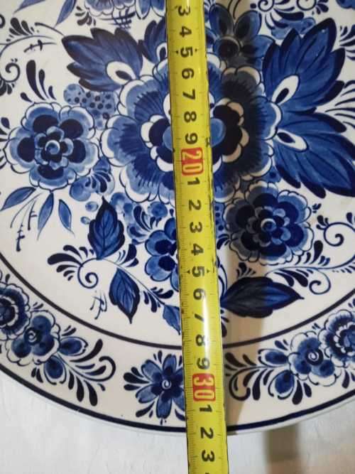STUNNING BIG  BLUE DELFTS PLATE (32CM)