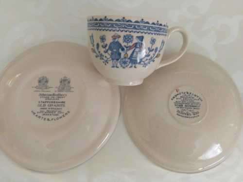JOHNSON BROS HEARTS and FLOWERS TEA TRIO 4 available