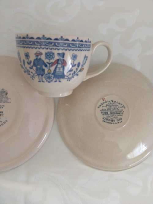 JOHNSON BROS HEARTS and FLOWERS TEA TRIO 4 available