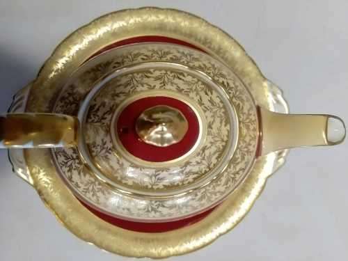 STUNNING,PERFECT  AYNSLEY TEAPOT, CREAMER , SUGAR BOWL AND CAKE PLATE